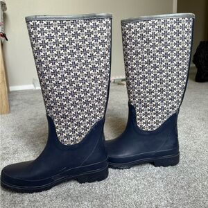 Tory Burch monogram rain boot
